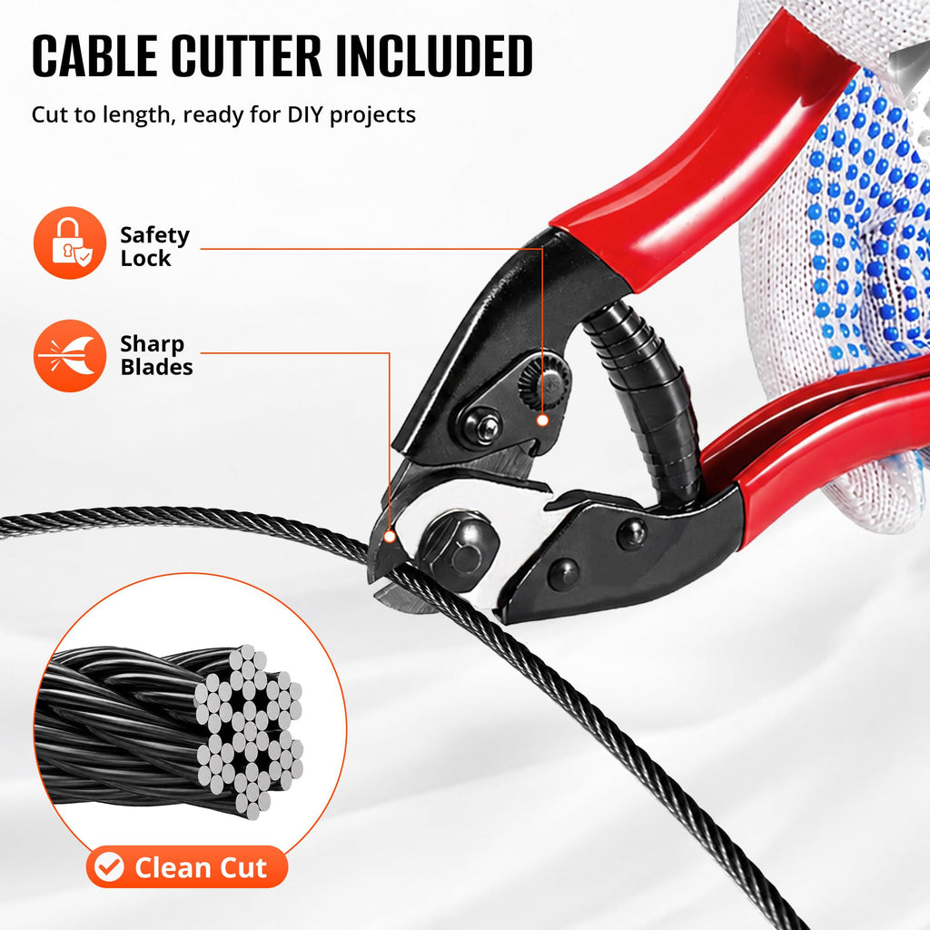 Black Stainless Steel Cable 1000FT G591