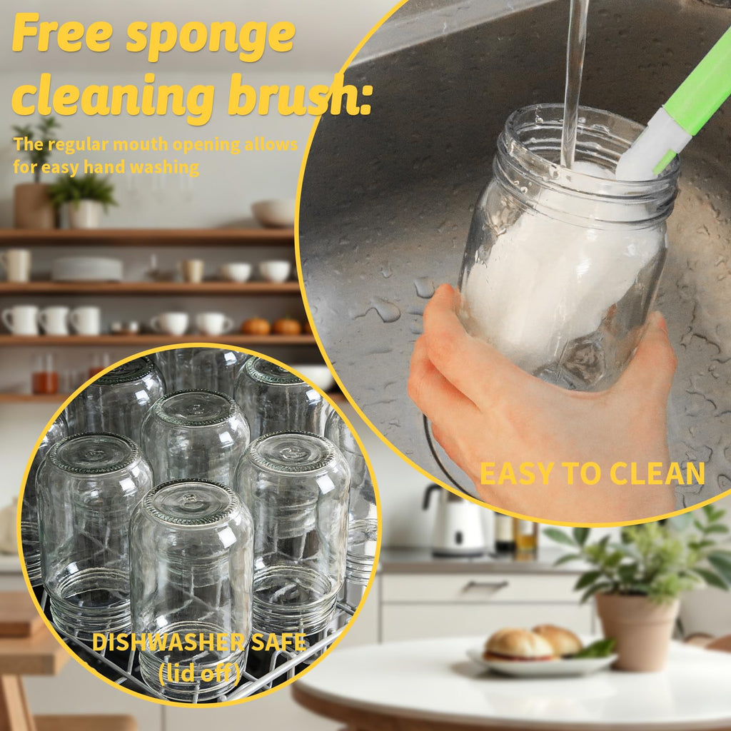 12 oz Regular Mouth Mason Jars 20 Pack P988593