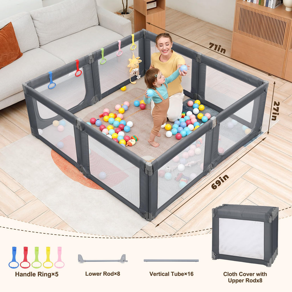 Grey Baby Playpen M393706