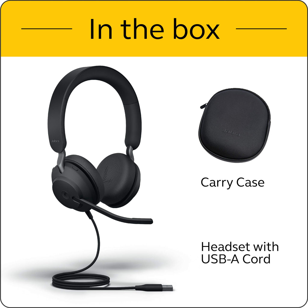 Wired USB-A Stereo Black Headset A79849