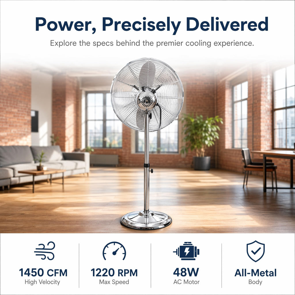 16-Inch 3-Speed Oscillating Pedestal Fan Y5675