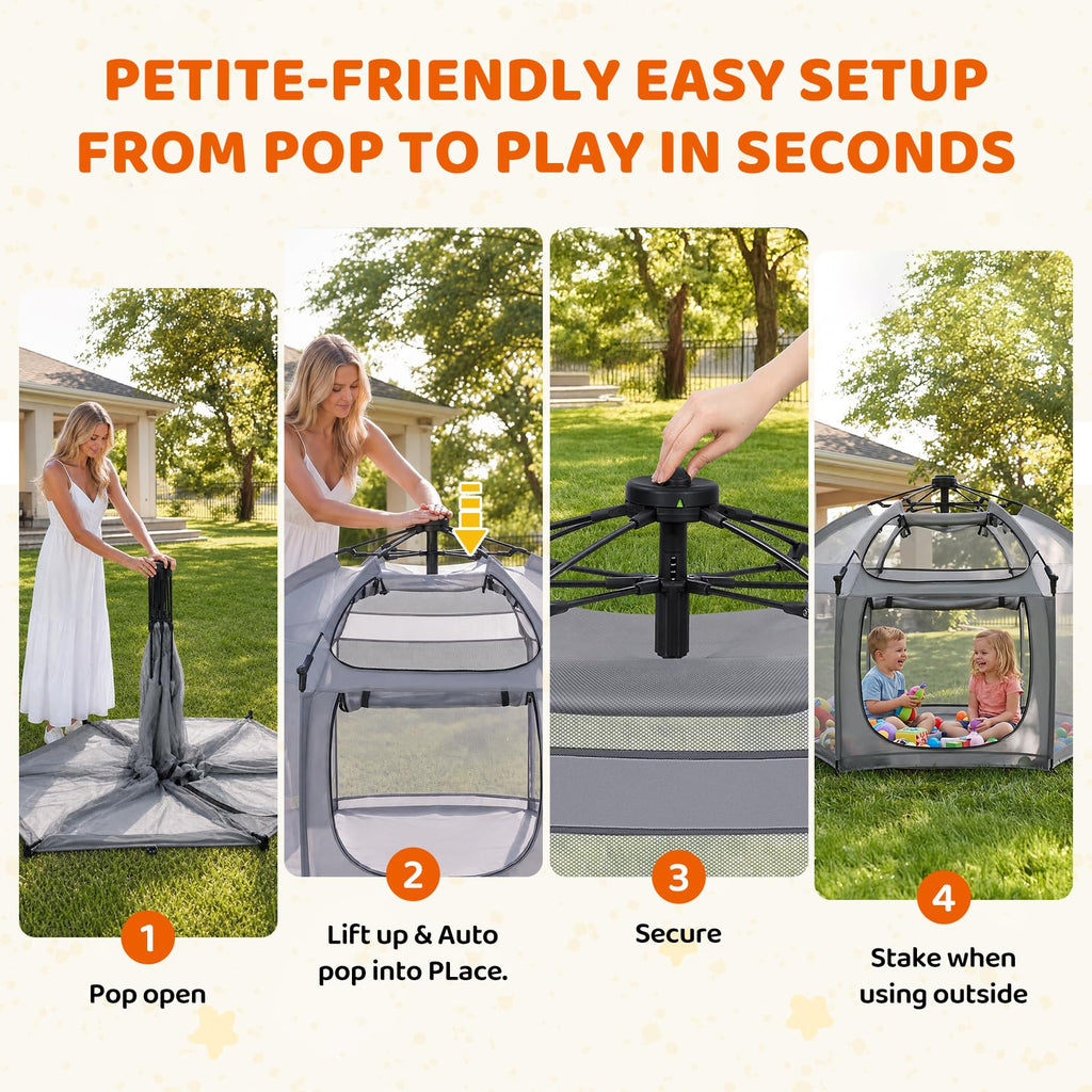 Portable Pop Up Playpen with Canopy E344117
