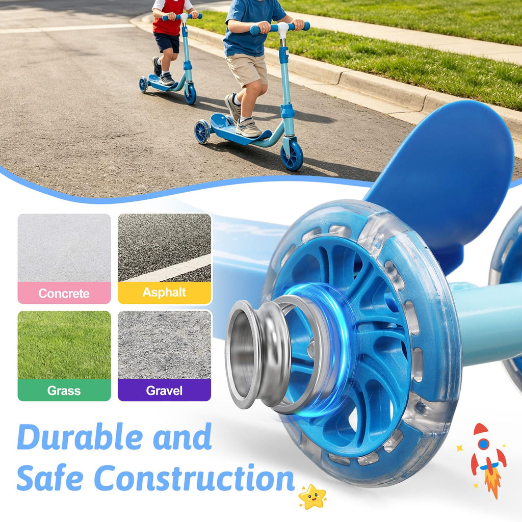 3-Wheel Kids Scooter Ages 2-7 Blue L943750