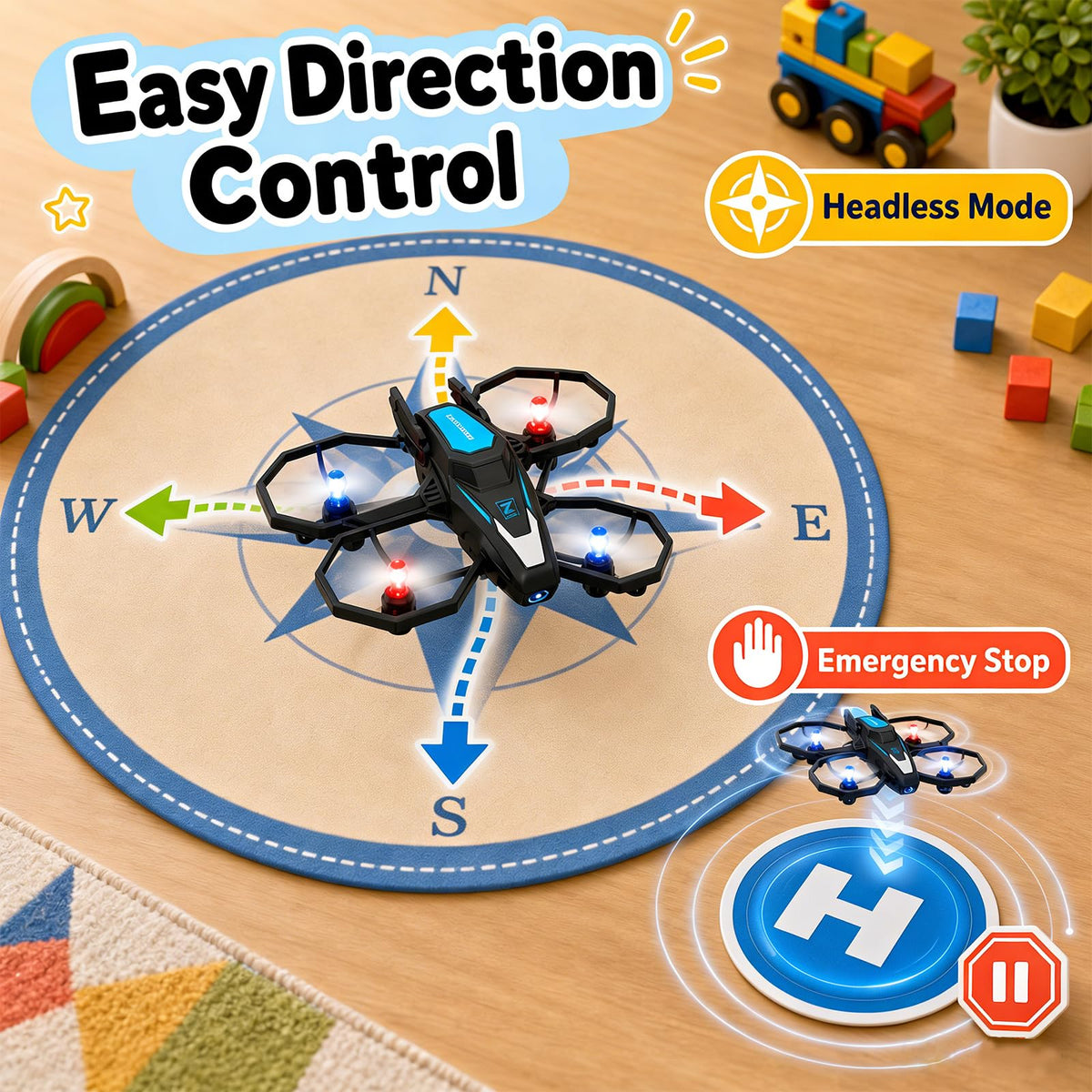 Mini Drones with Camera 1080P HD RC Quadcopter Y799515
