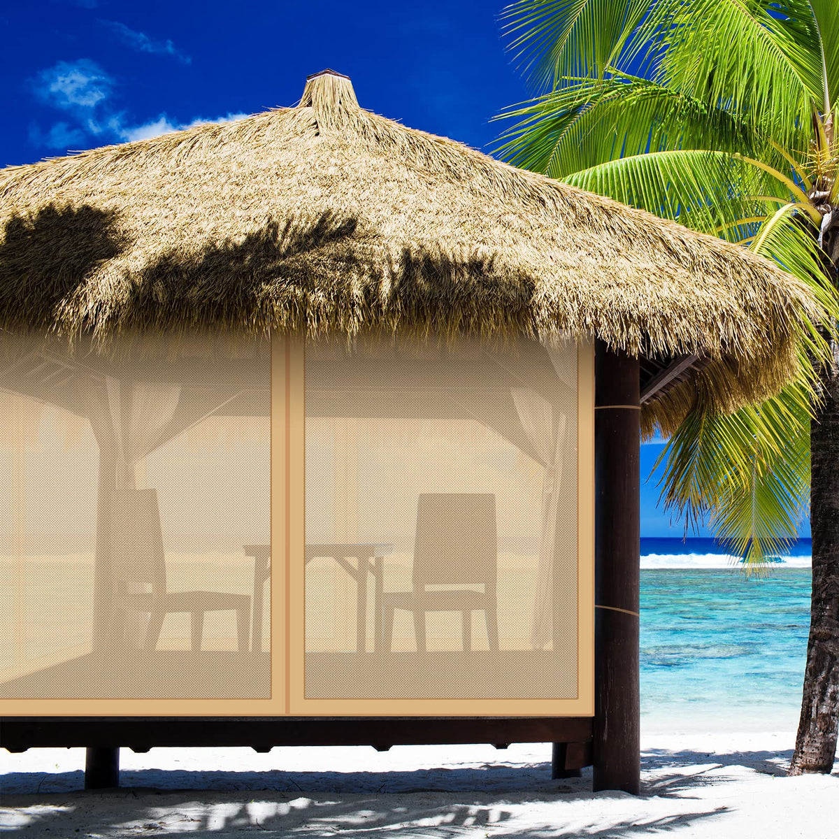 8x8 ft 4 Panel Gazebo Mosquito Netting V54534