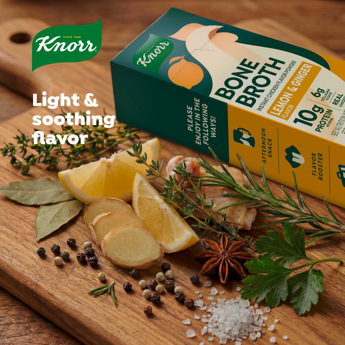 Lemon Ginger Chicken Bone Broth 6 Count I717