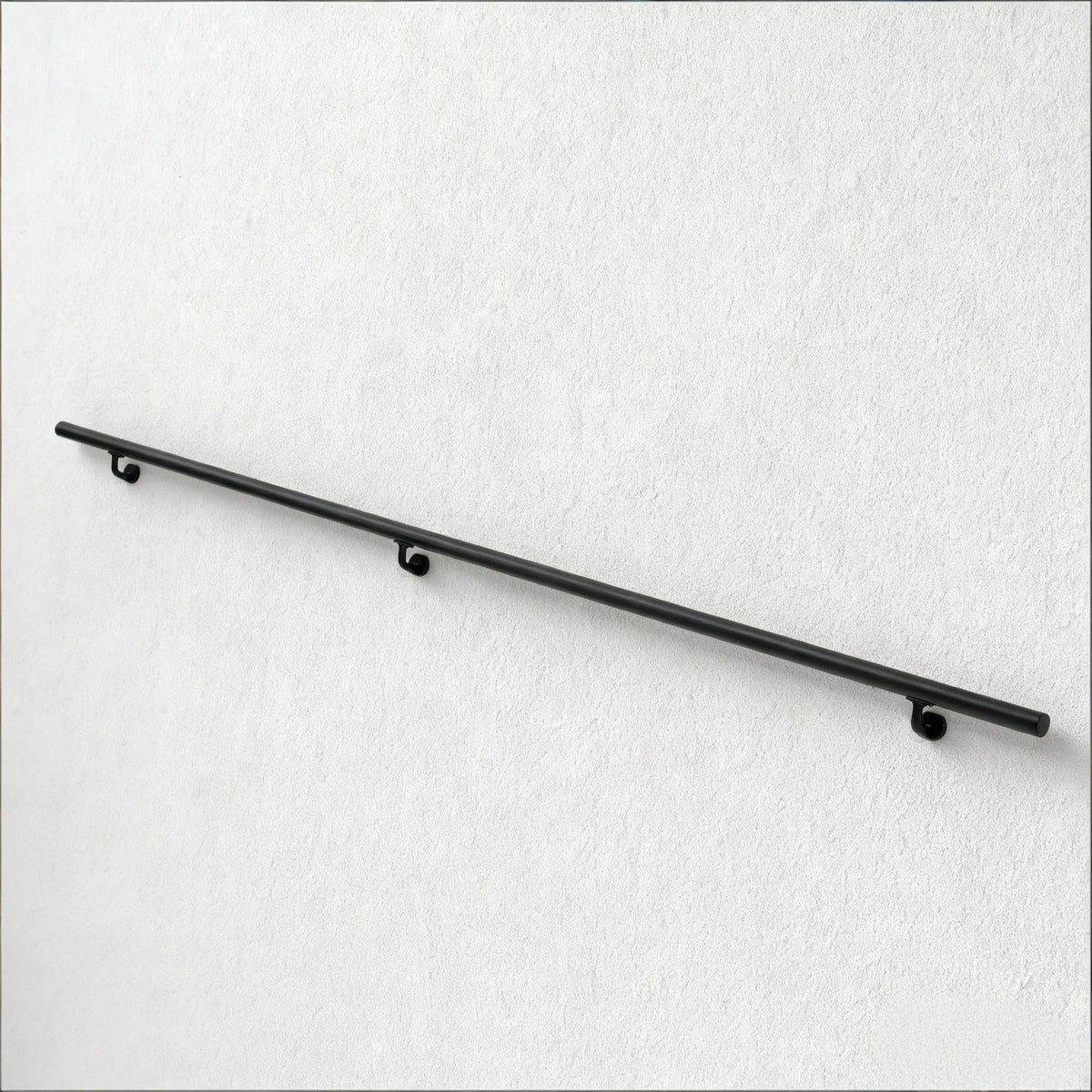 7 FT Matte Black Aluminum Handrail Set K478