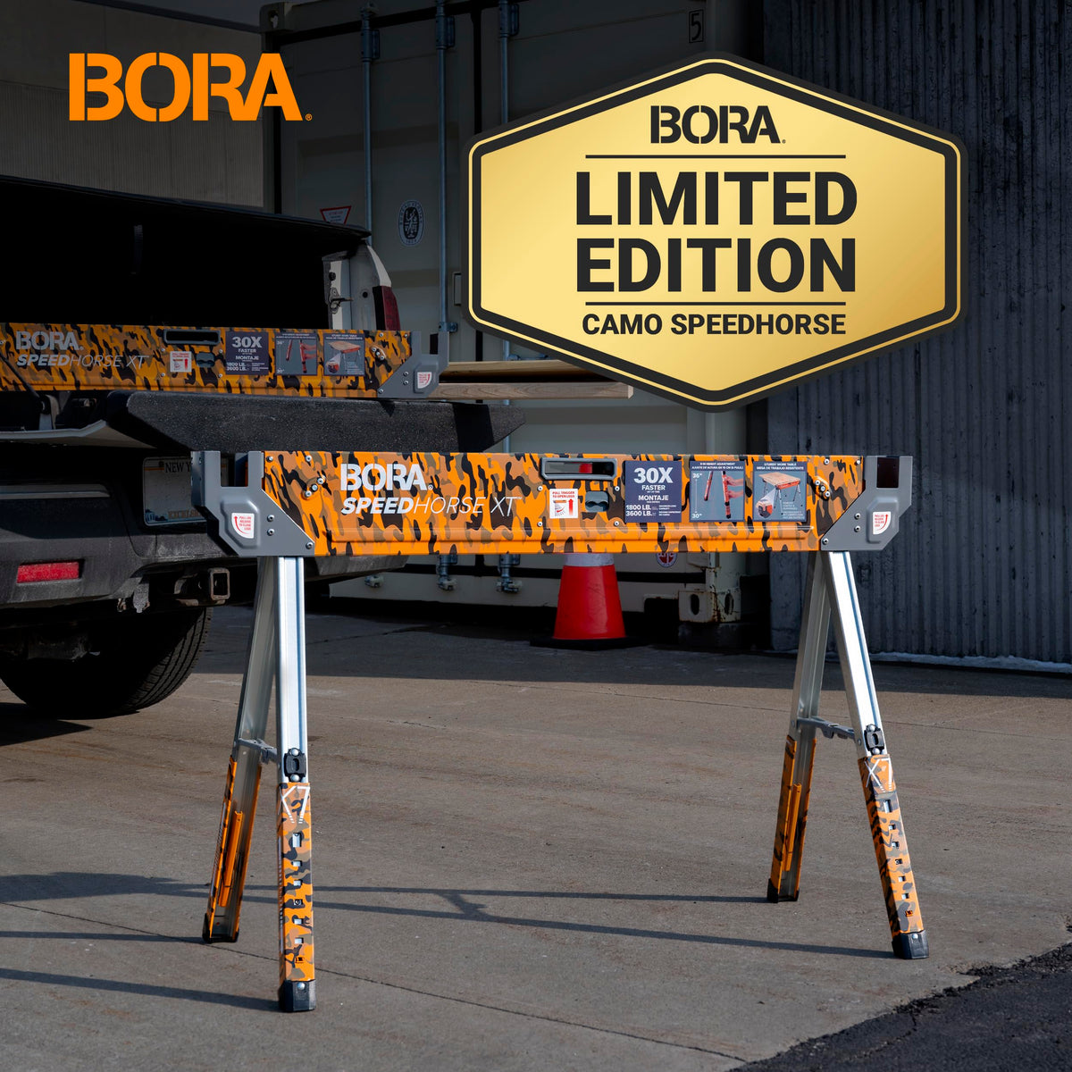 Adjustable Height Folding Sawhorse 2 Pack W219