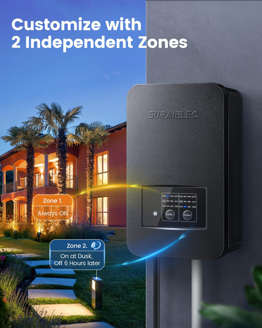 200W Low Voltage Landscape Transformer Z77123