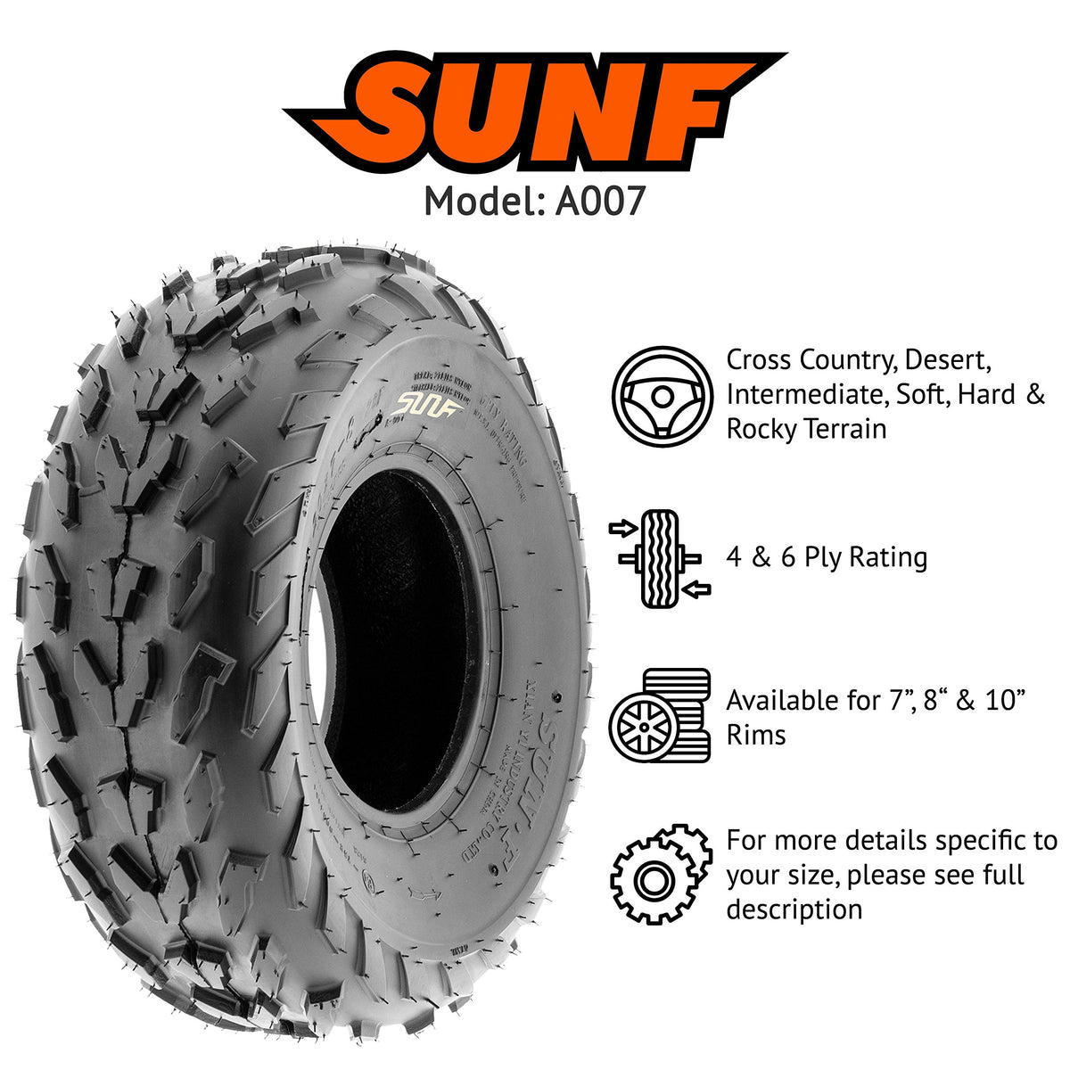 18x7-7 Tubeless 4 Ply Tire F302