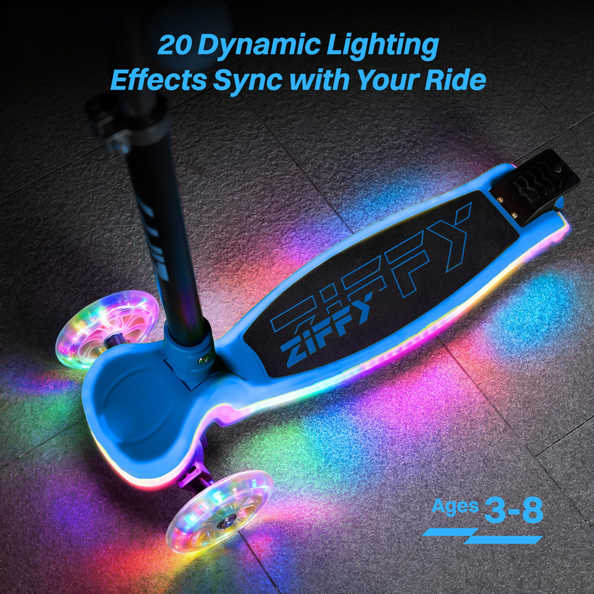 Light-Up 3 Wheel Kids Scooter with LED Lights Q88229