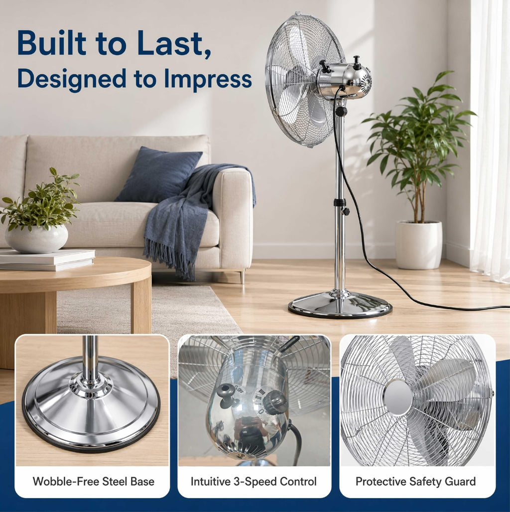 16-Inch 3-Speed Oscillating Pedestal Fan Y5675
