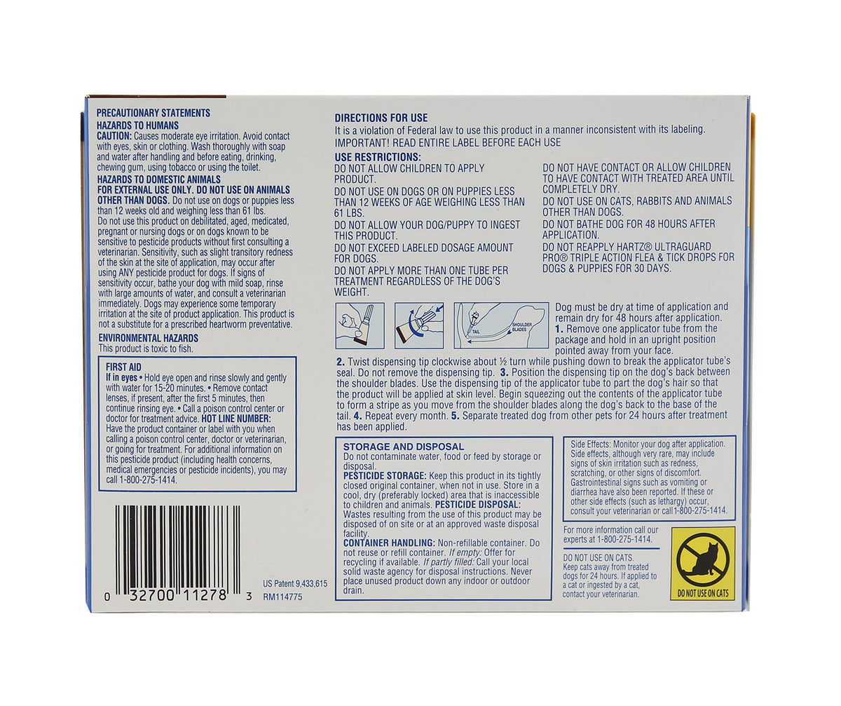 Flea & Tick Topical Dogs & Puppies Treatment, 6 Months, 61-150 lbs J9720